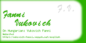 fanni vukovich business card